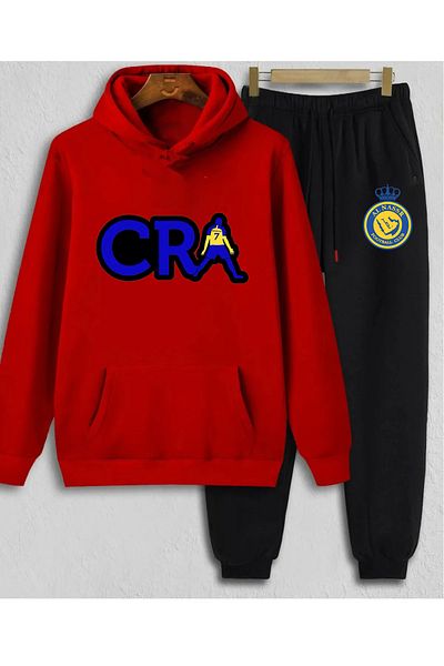 Pisa Art Cristiano Ronaldo Al Nassr Special Design Hooded Sweatshirt and Sweatpants Combo