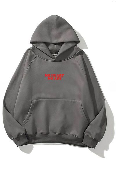The Champ Clothing Smoked Unisex Hooded Fleece Hoodie - No Heart No Art Printed