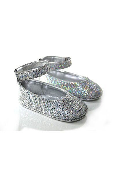 Freesure Sequın002 Silver Baby Girl Booties, Baby Shoes
