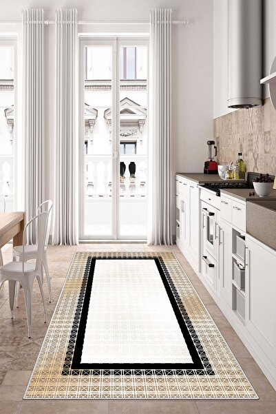 West Home Makinede yıkanabilir kaymaz taban leke tutmaz mutfak halısı salon h...