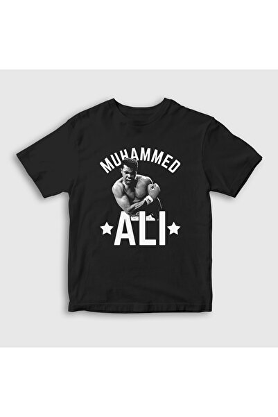 Presmono Unisex Çocuk Siyah Boxing Boks Muhammad Muhammed Ali T-Shirt 507258tt