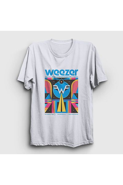 Presmono Μπλουζάκι Weezer Unisex Λευκή Μουσική - Σχέδιο αφίσας 513340 ττ