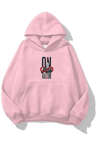 The Champ Clothing Kemal Atatürk 10 Νοεμβρίου με στάμπα - Ροζ Unisex φούτερ με κουκούλα