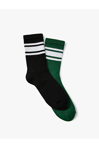 Koton Комплект колежански чорапи от 2 разноцветни