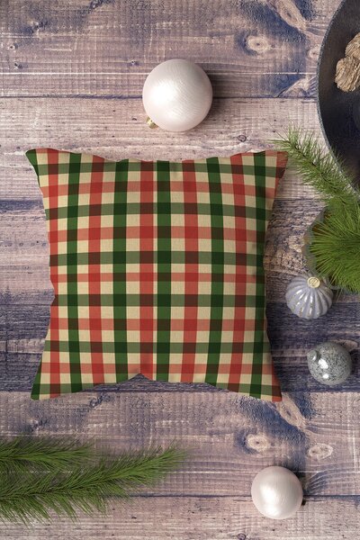 Markaev New Year's Christmas Themed 4-Piece Throw Pillow Cover 1041