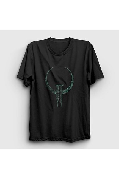 Presmono Quake 2 II Logo Unisex Μαύρο T-Shirt - 511260 ττ