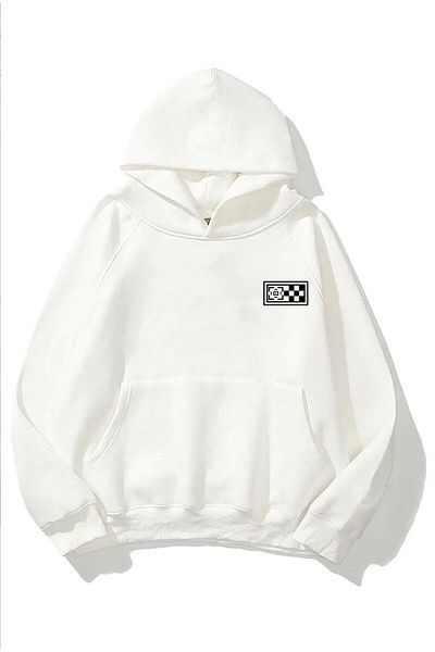 The Champ Clothing Λευκό Unisex Hoodie - Φούτερ με κουκούλα, Polar Champ Mountain Printed