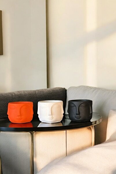 tambana Set Saksı Dekoratif Sukulent Saksısı Küçük Mini Beton Saksı 3 Renk Mo...