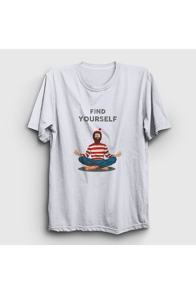 Presmono Μπλουζάκι γιόγκα διαλογισμού Unisex White Waldo - 508597 ττ