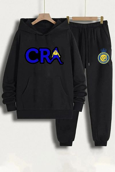 Pisa Art Cristiano Ronaldo Al Nassr Special Design Hooded Sweatshirt and Sweatpants Combo