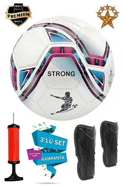 ALASTOR Profesyonel Futbol Topu 3'Lü Set Dikişsiz Futbol Topu Sert Zemin Halı...