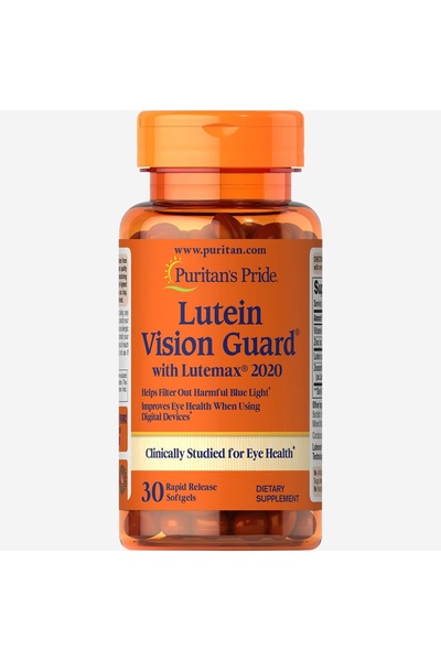 Puritan's Pride لوتين بلو لايت فيجن جارد مع لوتيماكس والزنك، 30 كبسولة هلامية