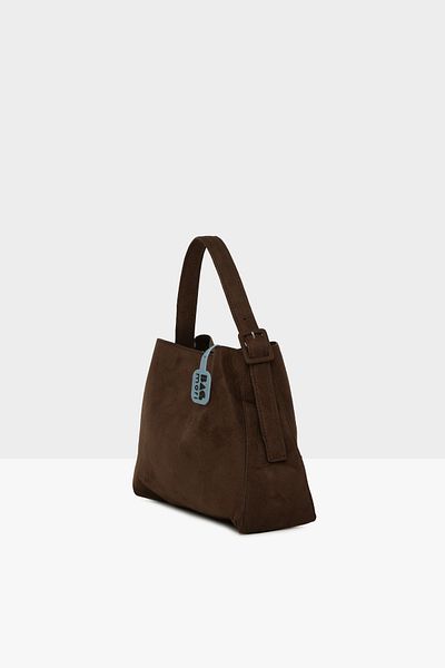 Bagmori Brown Women's Mini Belted Suede Bag m 000008570