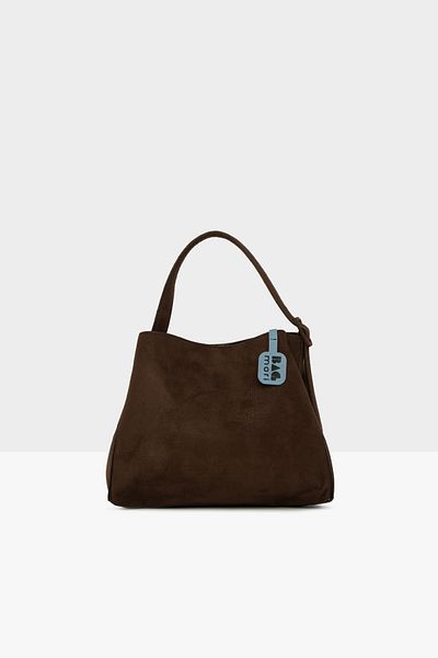 Bagmori Brown Women's Mini Belted Suede Bag m 000008570