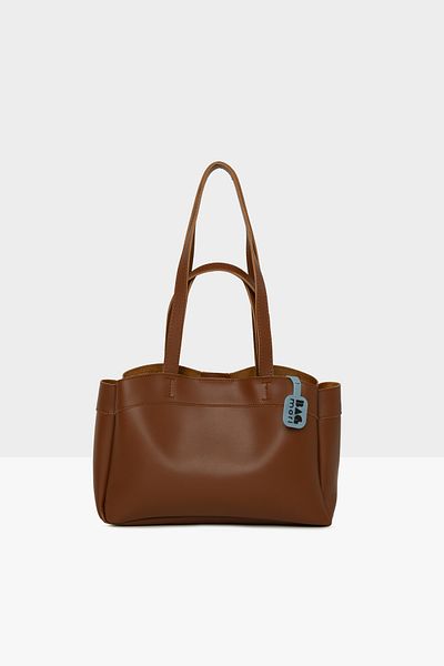 Bagmori Tan Women's Puppy Double Strap Bag m 000008572
