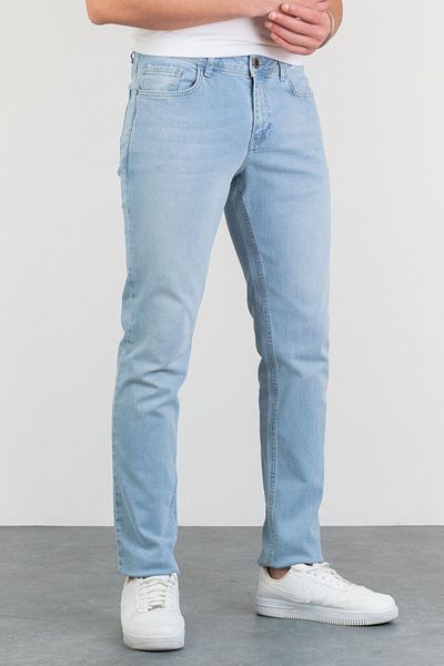 HLT JEANS Ανδρικό τζιν Lycra με ανοιχτό μπλε λείανση - HLTHE 001956 -Α