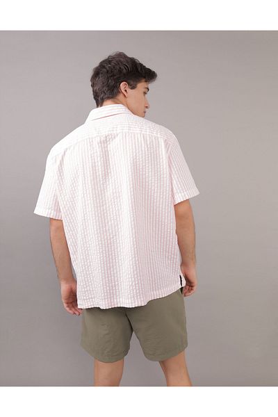 AMERICAN EAGLE Ae Button-Up Poolside Shirt U-2154-2552