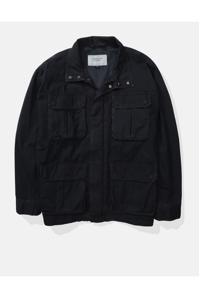 AMERICAN EAGLE Ae Field Jacket Washed Black U-2101-1517