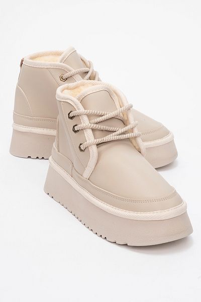 LuviShoes Cizme sport pentru femei OVELA, cu talpă groasă, cu șireturi