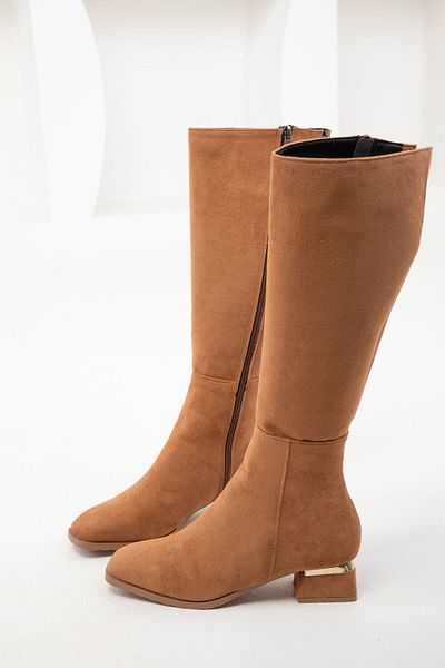 SOHO Tan Suede Γυναικείες Μπότες - Μοντέλο 19807