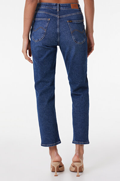 Lee Pantaloni de blugi din denim elastic pentru femei Carol, cu talie înaltă, cu picioare drepte