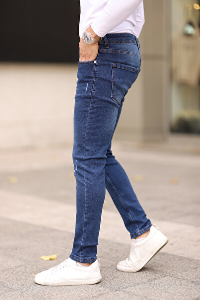 Trendyol Collection Sötétkék Skinny Jeans - Nails farmer nadrág TMNAW25JE00013