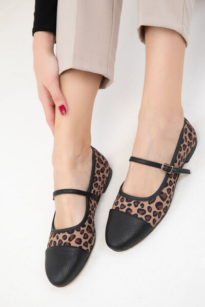 SOHO 20018-as modell leopárdmintás női balerinák
