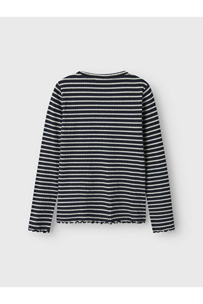 name ıt Nkfvemma Glitter Ls Slim Top Navy Blue 13235162