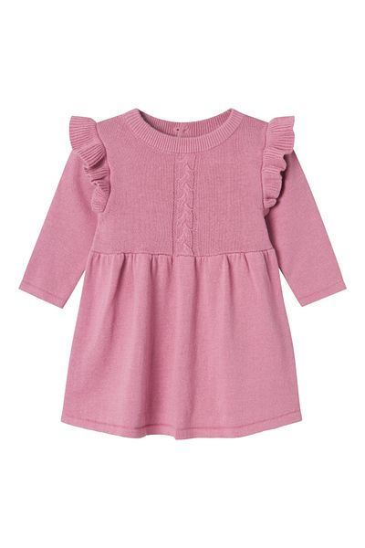 name ıt Nbfsolille Pink Knit Dress - Ls Model 13235334