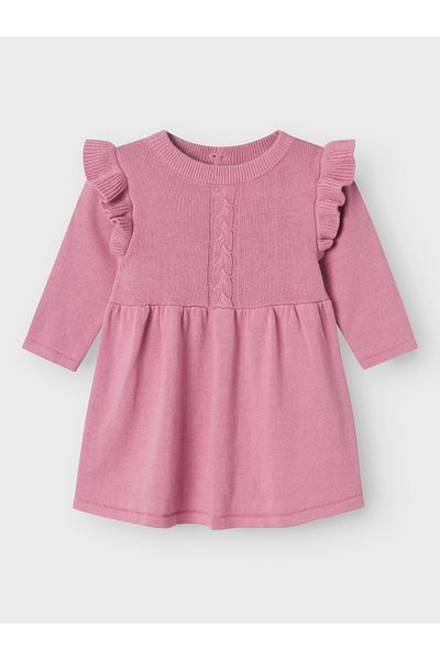name ıt Nbfsolille Pink Knit Dress - Ls Model 13235334