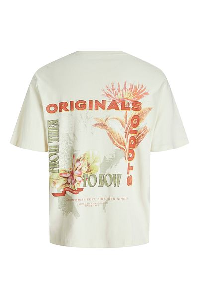 Jack & Jones Jorlucca Ecru Graphic T-Shirt - Ss C.N Ciff Ln 12276601