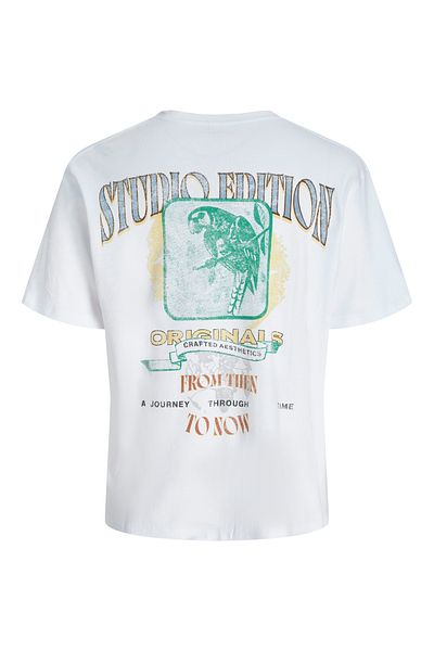 Jack & Jones Jorlucca Ecru Graphic T-Shirt - Ss C.N Ciff Ln 12276601