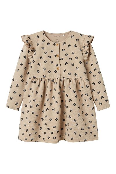 name ıt Nmfrdolly Beige Color Light Sweat Dress - Unb 13235986