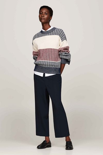 Tommy Hilfiger TH Global STP - AOP LS C-NK SWT ruházat