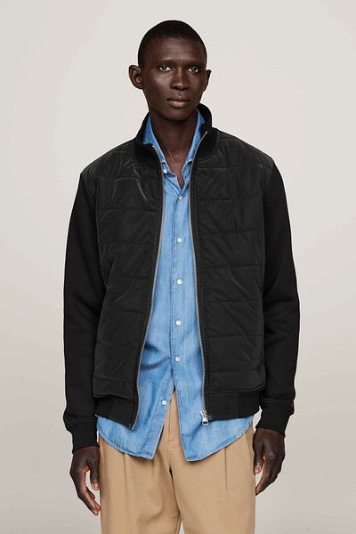 Tommy Hilfiger Pánská mikina s dlouhým rukávem a stojáčkem – Mw0Mw35543-Bds