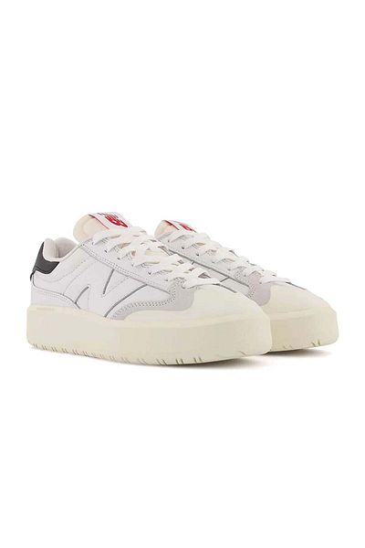 New Balance Scarpa Lifestyle Unisex Leder/Wildleder – Weiß/Schwarz