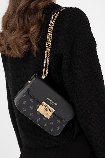 Pierre Cardin حقيبة كتف نسائية باللون الأسود 05PC24K24105