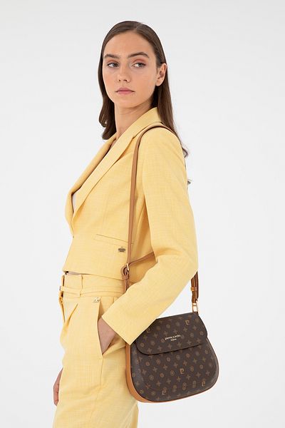 Pierre Cardin Dámská taška přes rameno Coffee Monogram 05Pc24K24108