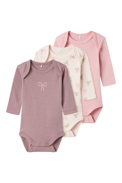 name ıt Nbfbody 3P Ls - Barely Pink Bow Noos Design