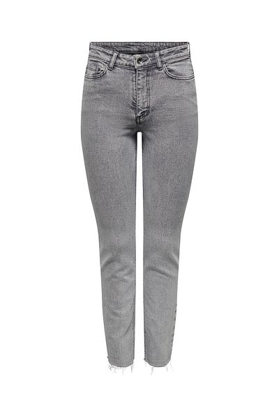 JDY Jdylullu Dnm Grey Straight Jeans - Hw Ank
