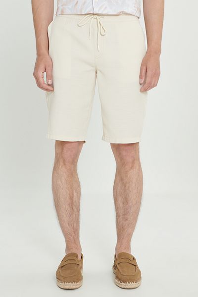 ALTINYILDIZ CLASSICS Βαμβακερό σορτς Comfort Fit Relaxed Cut με μοτίβο κηρήθρας με πλαϊνές τσέπες