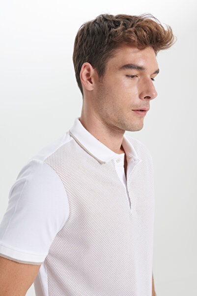 ALTINYILDIZ CLASSICS Μπλουζάκι με λεπτή εφαρμογή Polo Neck Jacquard