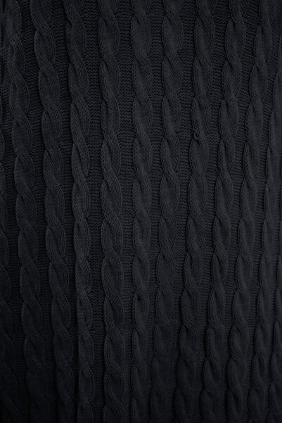 Trendyol Collection Antracit Maxi Knitwear hajfonás széles szabású ruha TWOAW25EL00078