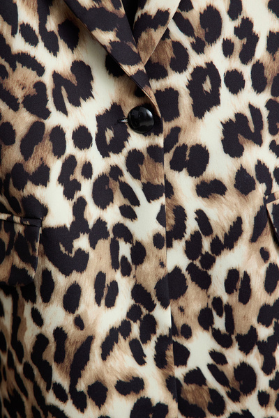 Trendyol Collection Πολύχρωμο υφαντό σακάκι με λεοπάρ στάμπα TWOAW25BC00038