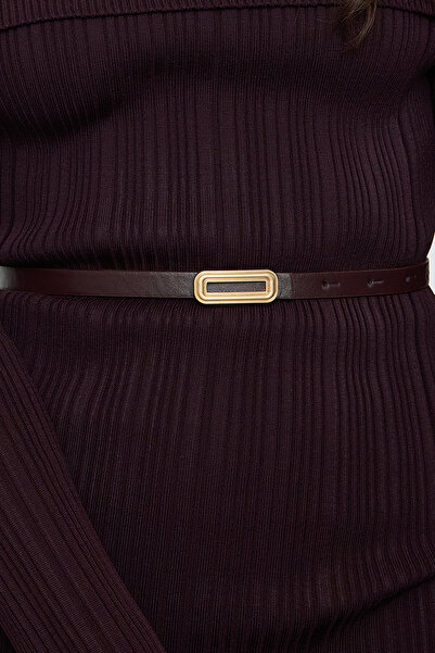 Trendyol Collection Μαύρο-μπορντό κούμπωμα 2 συσκευασιών Δερμάτινη εμφάνιση TWOAW25KE00009