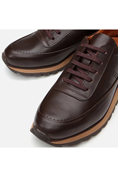 Hotiç Genuine Leather Brown Men's Sports Shoes