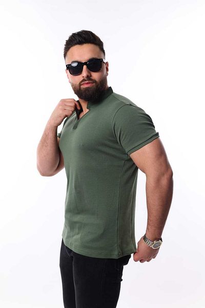 MCZ GİYİM Ανδρικό T-Shirt Slim-Fit Judge Collar