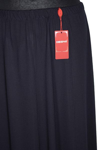 Hermevsim Hesna Women's - Navy Blue Cotton Combed, Sezen Piece Elastic Skirt