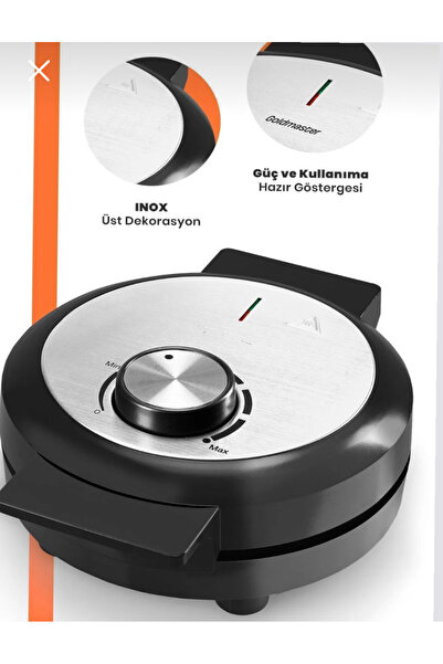 Home 18445 1000w Taşmayı  Önleyen Derin Plakalı Isı Kontrollü Waffle  Makines...