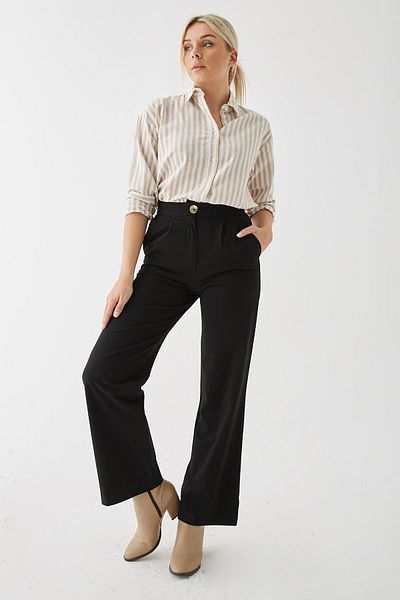 Fashion Friends Wide Leg Trousers Black